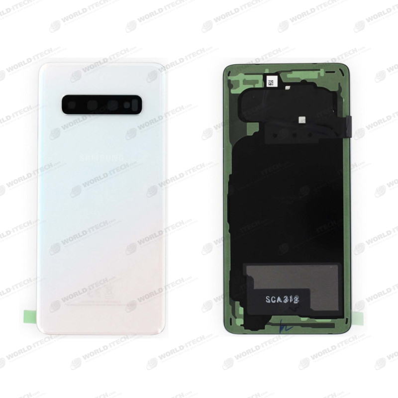 Vitre arrière Noir COMPATIBLE Samsung Galaxy S10 plus SM-G975F GH82-18406F