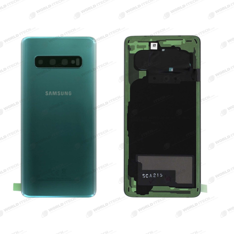 Vitre arrière vert prisme COMPATIBLE Samsung Galaxy S10 SM-G973F GH82-18378E