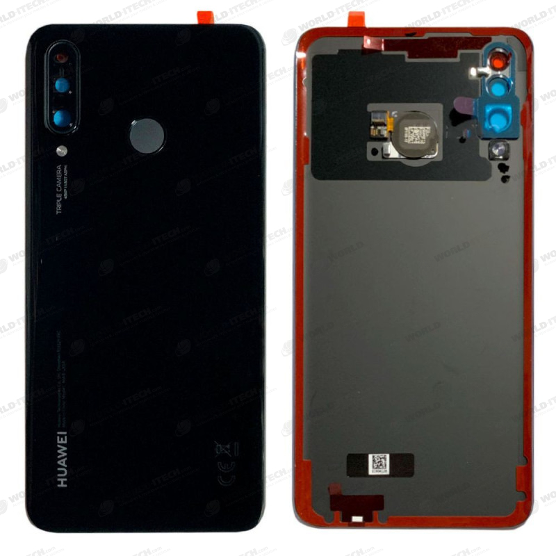 Vitre arrière Midnight Black (Noir)  OFFICIELLE Huawei P30 Lite 02352RPV MAR-LX3A