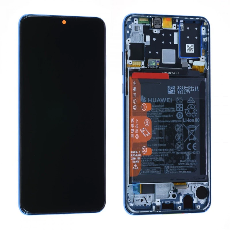 Ecran OFFICIEL Huawei Bleu avec chassis P30 Lite - Kit Outils OFFERT