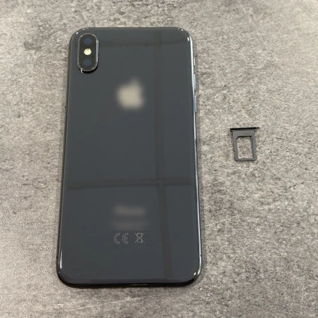Chassis vitre arrière noir complet prémonté iPhone X - KIT OUTILS OFFERTS