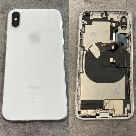 Chassis vitre arrière noir complet prémonté iPhone X - KIT OUTILS OFFERTS