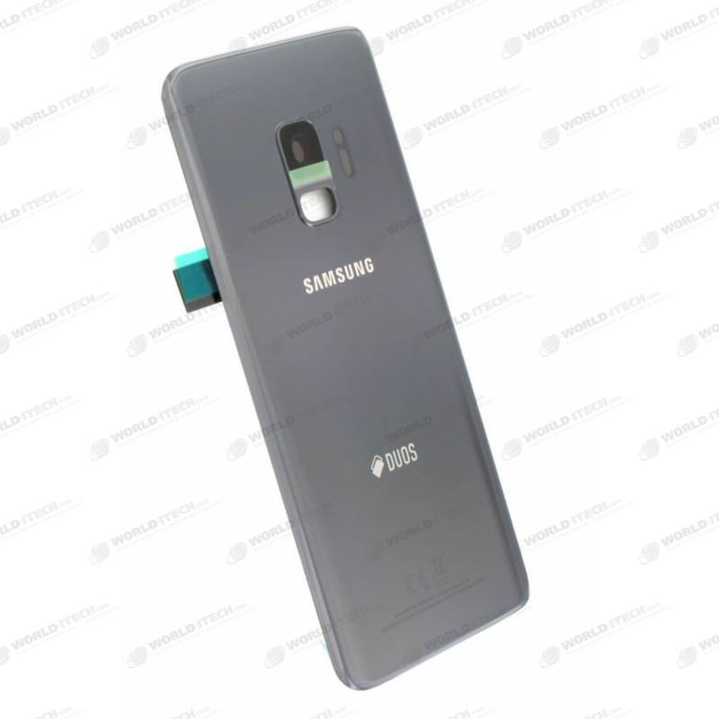 Vitre arrière Argent Gris DUOS OFFICIELLE Samsung Galaxy S9 SM-G960F GH82-15875C