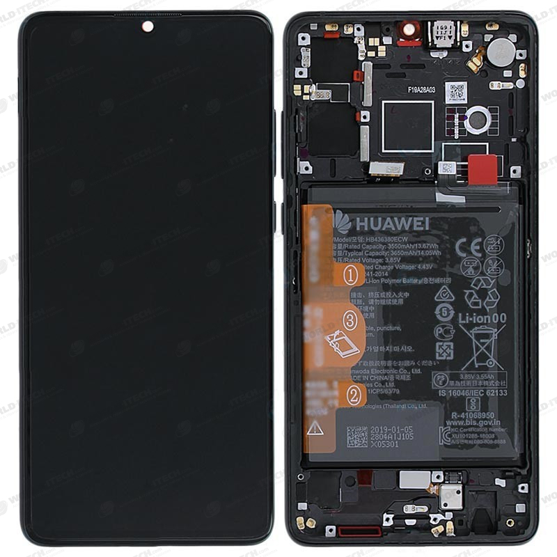 Ecran OFFICIEL Huawei noir avec chassis P30 - Kit Outils OFFERT 02352NLL