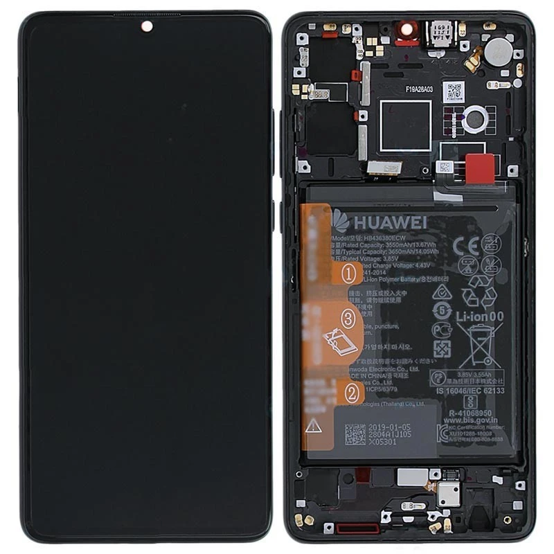 Ecran OFFICIEL Huawei noir avec chassis P30 - Kit Outils OFFERT 02352NLL