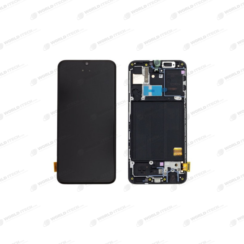 Ecran sur chassis Noir OFFICIEL Samsung A40 SM-A405F  GH82-19672A