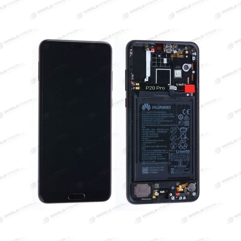 Ecran OFFICIEL Huawei noir avec chassis P20 Lite - Kit Outils OFFERT 02351XTY