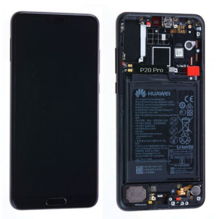Ecran OFFICIEL Huawei noir avec chassis P20 Lite - Kit Outils OFFERT 02351XTY