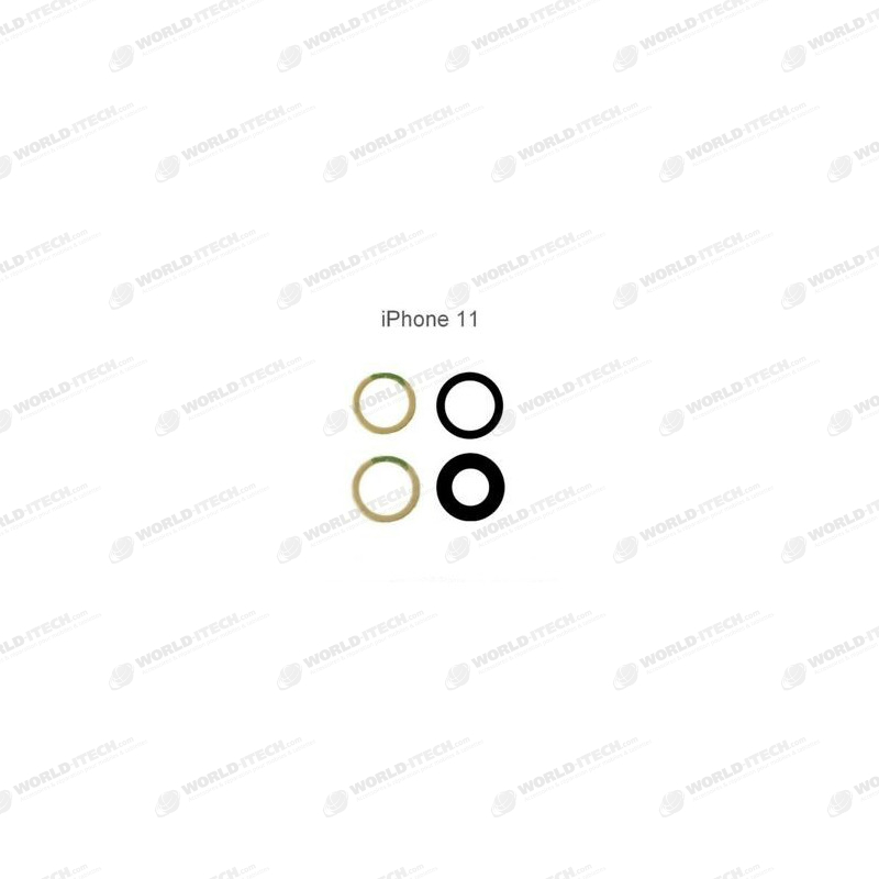 Lot 2 Lentilles remplacement vitre appareil photo iPhone 11