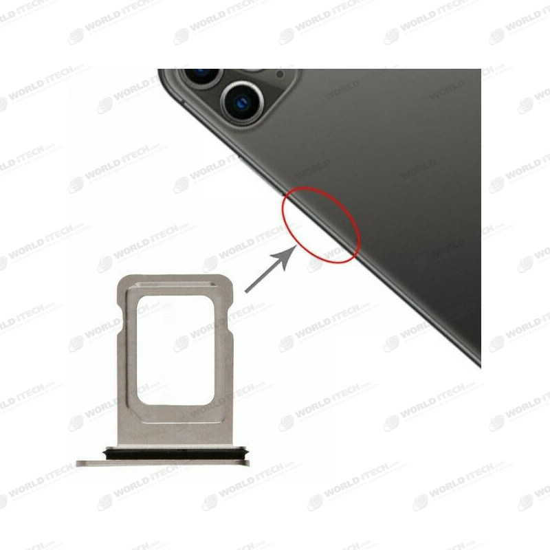 Tiroir Support Carte Nano SIM argent iPhone 11 Pro/11 Pro Max