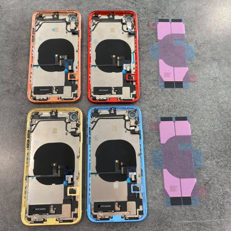 Chassis vitre arrière complet prémonté iPhone XR - KIT OUTILS OFFERTS