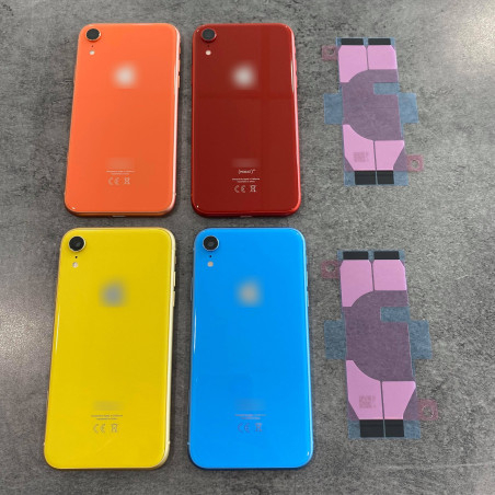 Chassis vitre arrière complet prémonté iPhone XR - KIT OUTILS OFFERTS