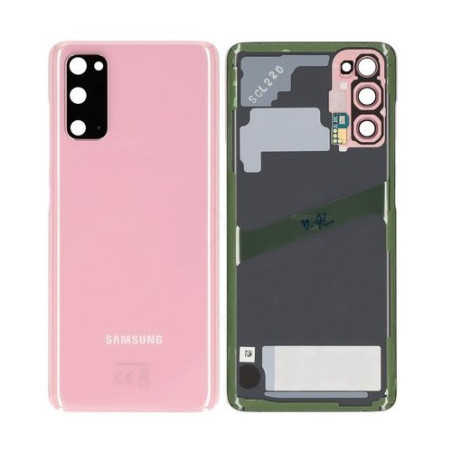 Vitre arrière rose OFFICIELLE Samsung Galaxy S20 SM-G980F GH82-22068C