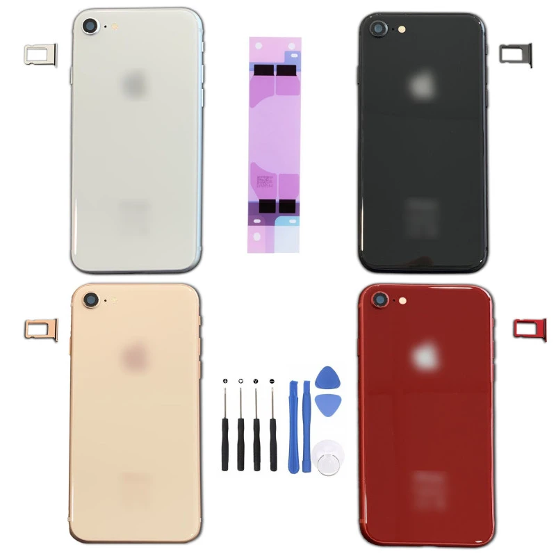 Chassis vitre arrière complet prémonté iPhone 8 - KIT OUTILS OFFERTS