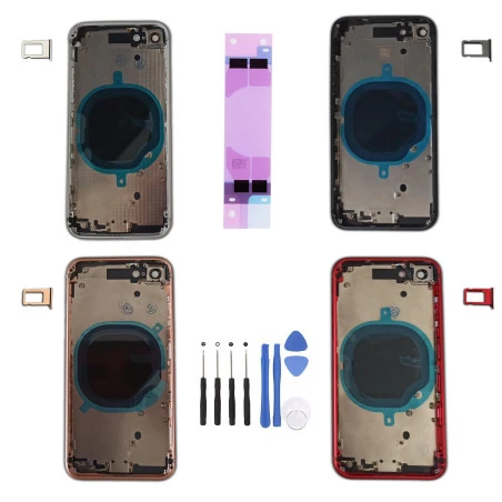 Chassis et vitre arrière assemblé iPhone 8 + KIT OUTILS OFFERTS