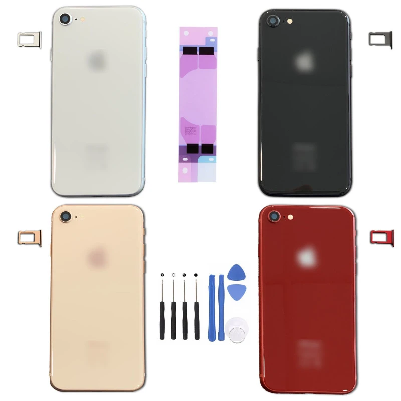 Chassis et vitre arrière assemblé iPhone 8 + KIT OUTILS OFFERTS