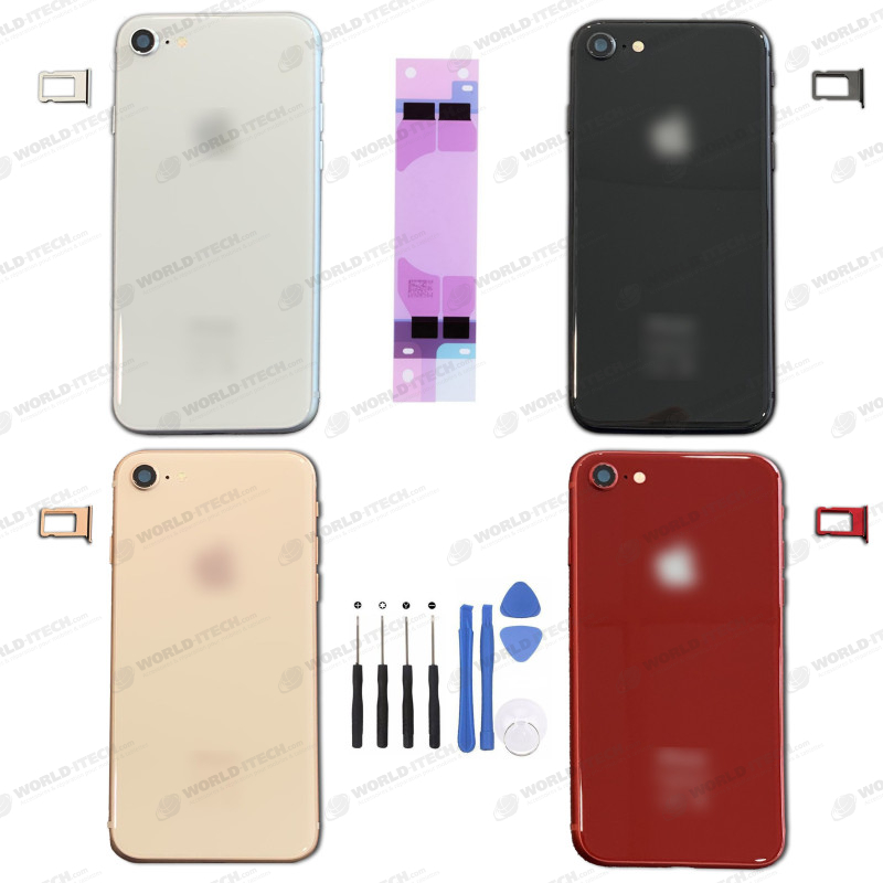 Chassis et vitre arrière assemblé iPhone 8 + KIT OUTILS OFFERTS
