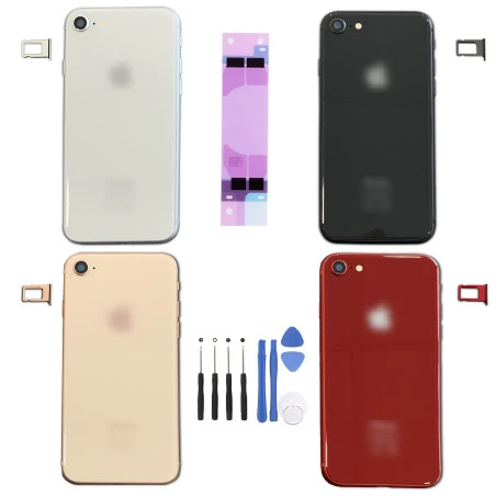 Chassis et vitre arrière assemblé iPhone 8 + KIT OUTILS OFFERTS