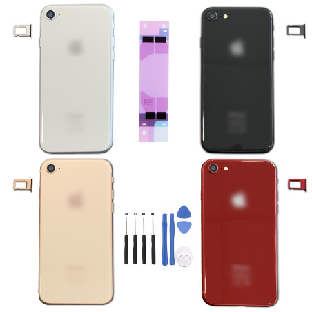 Chassis et vitre arrière assemblé iPhone 8 + KIT OUTILS OFFERTS
