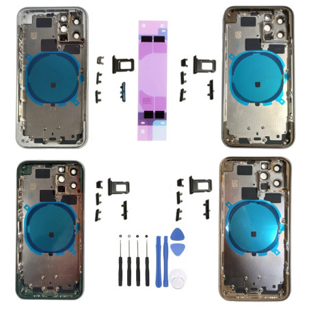 Chassis avec vitre arrière iPhone 11 Pro - KIT OUTILS OFFERTS gris sidéral vert nuit argent or