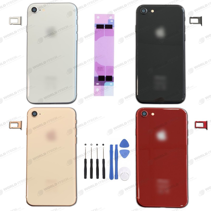 Chassis vitre arrière complet prémonté iPhone 8 - KIT OUTILS OFFERTS