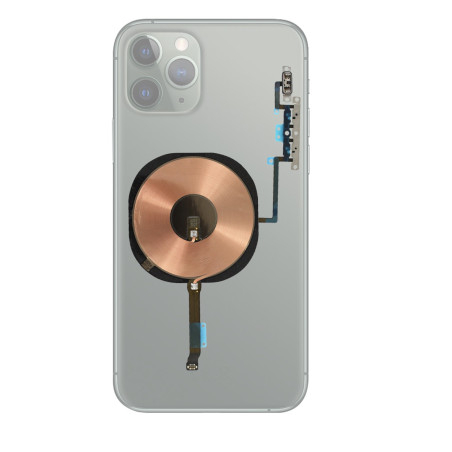 Nappe bouton volume mute recharge sans fil induction iPhone 11 Pro