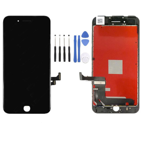 Ecran COMPATIBLE Noir iPhone 8 + Kit Outils OFFERT