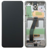 Ecran super AMOLED ORIGINE Samsung argent blanc S20 SM-G980F - Kit Outils service pack officiel GH82-22123B / GH82-22131B