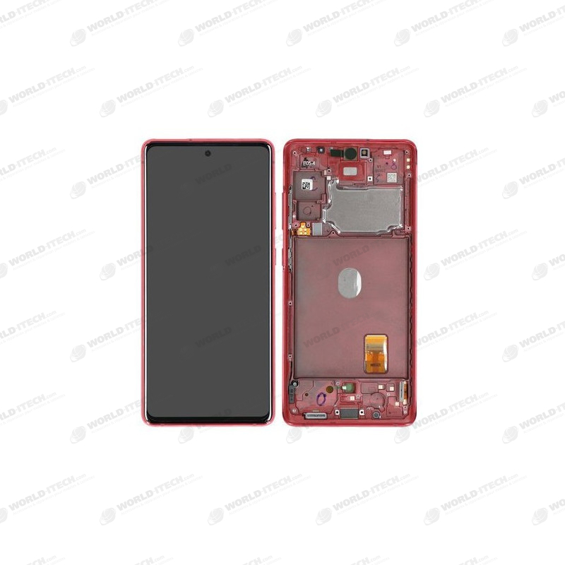 Ecran sur chassis Rouge OFFICIEL Samsung S20 FE 4G / 5G GH82-24220E SM-G780 / SM-G781