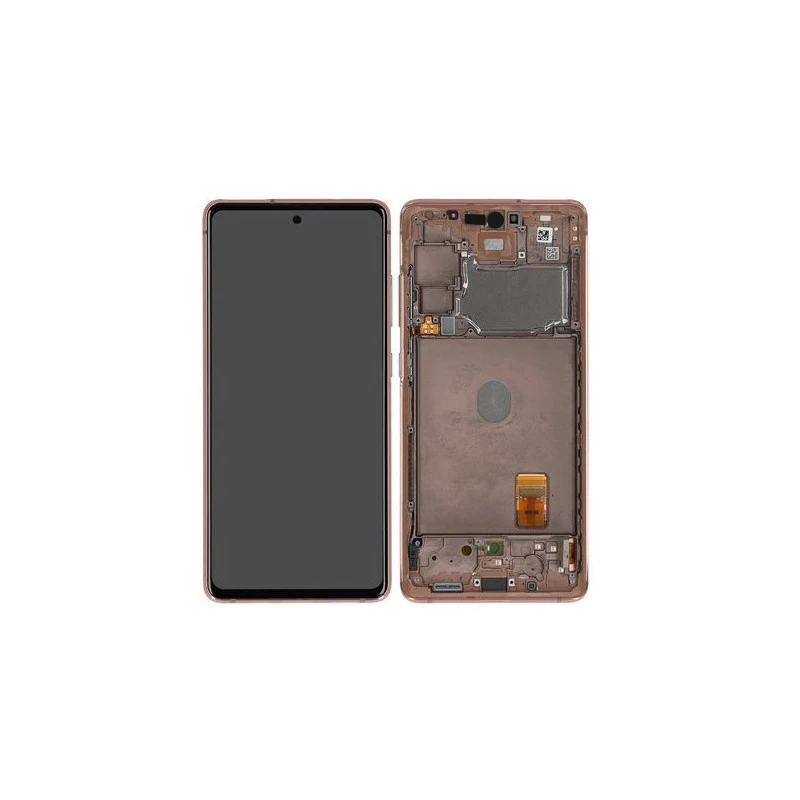 Ecran sur chassis orange OFFICIEL Samsung S20 FE 4G / 5G GH82-24220F SM-G780 / SM-G781