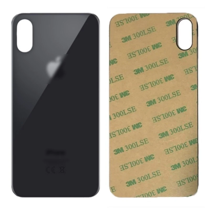 Vitre face arrière noir avec adhésif iPhone XS qualité origine