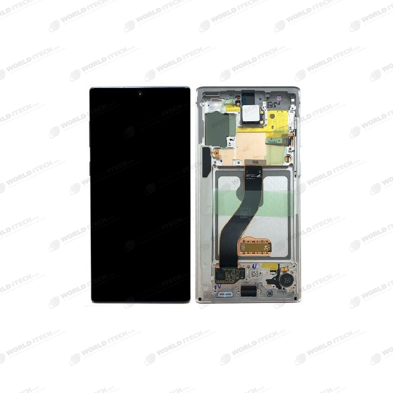Ecran sur chassis blanc OFFICIEL Samsung Note 10 SM-N970F - Kit Outils OFFERT GH82-20818B