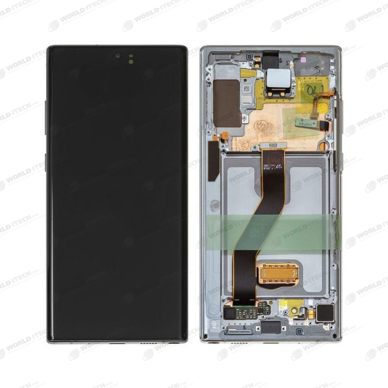 Ecran + chassis Argent OFFICIEL Samsung Note 10+ SM-N975F GH82-20900C / GH82-20838C