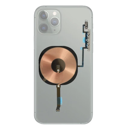 Nappe bouton volume mute recharge sans fil induction iPhone 11 Pro Max