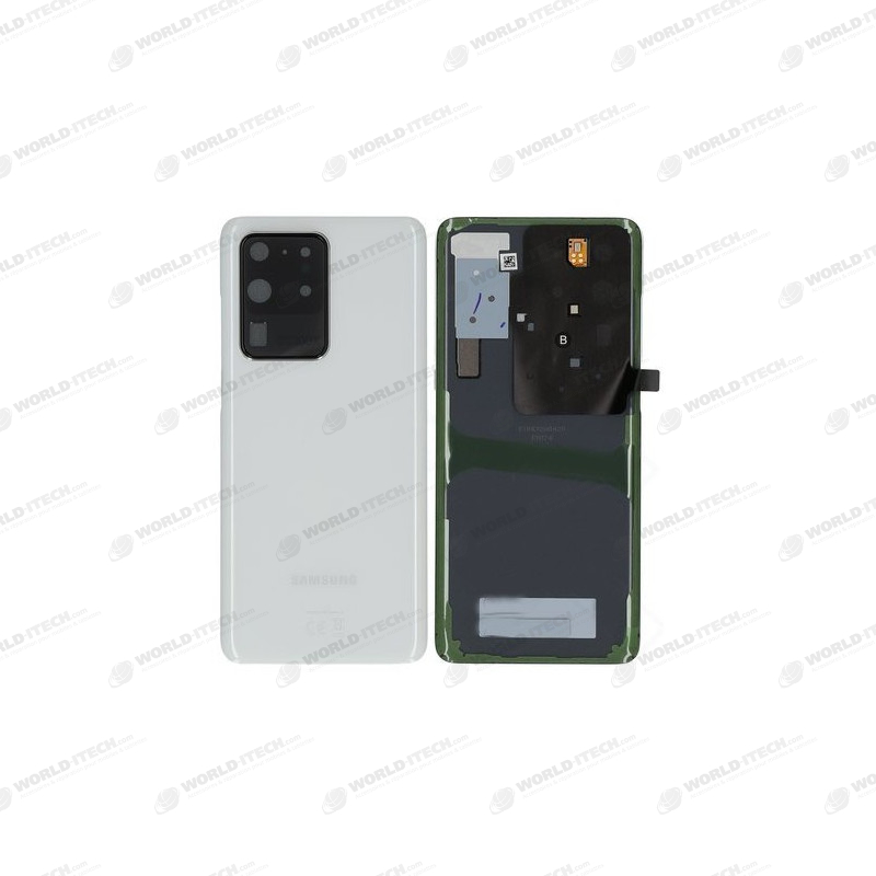Vitre arrière blanche OFFICIELLE Samsung Galaxy S20 Ultra GH82-22217C SM-G988F / SM-G988B