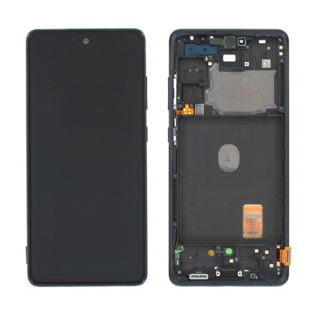Ecran sur chassis Bleu OFFICIEL Samsung S20 FE 4G / 5G service pack officiel SM-G780 / SM-GG781