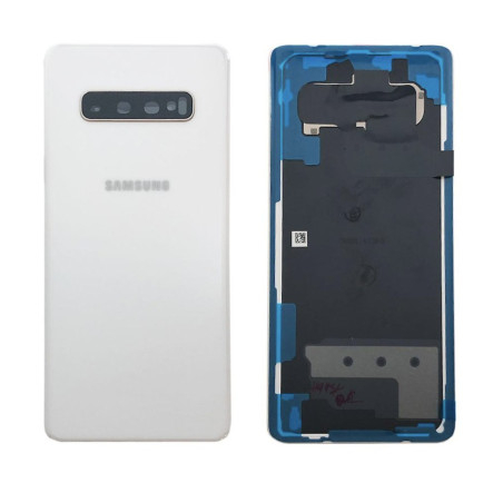 Vitre arrière Blanc céramique OFFICELLE Samsung Galaxy S10 plus SM-G975F GH82-18406F