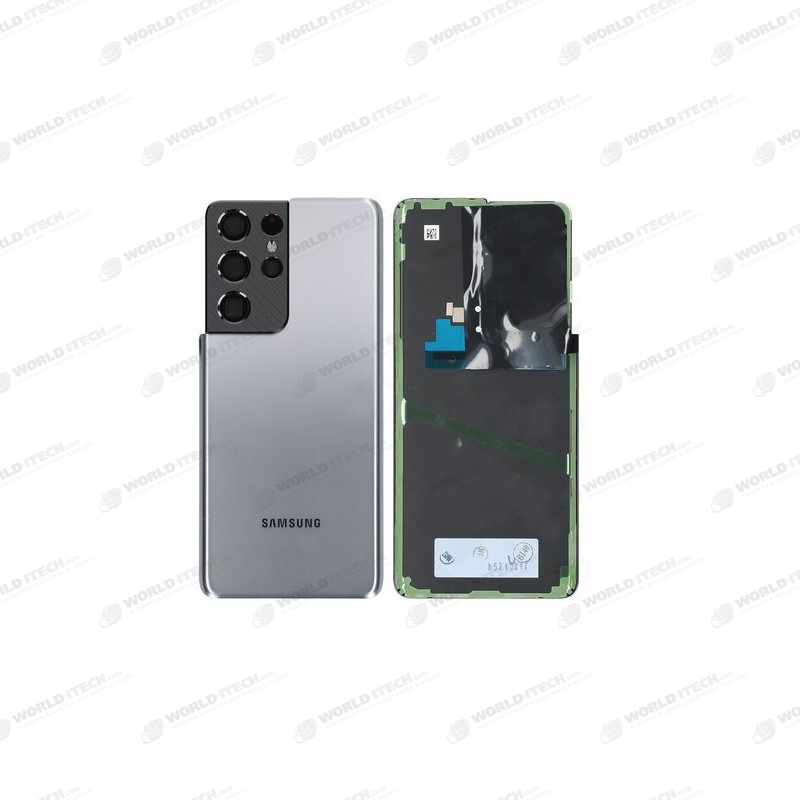 Vitre arrière gris argent Phantom titanium COMPATIBLE Samsung Galaxy S21 Ultra G998