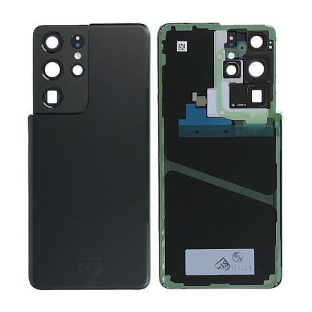 Vitre arrière Noir Phantom Black COMPATIBLE Samsung Galaxy S21 Ultra G998