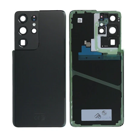 Vitre arrière Noir Phantom Black COMPATIBLE Samsung Galaxy S21 Ultra G998