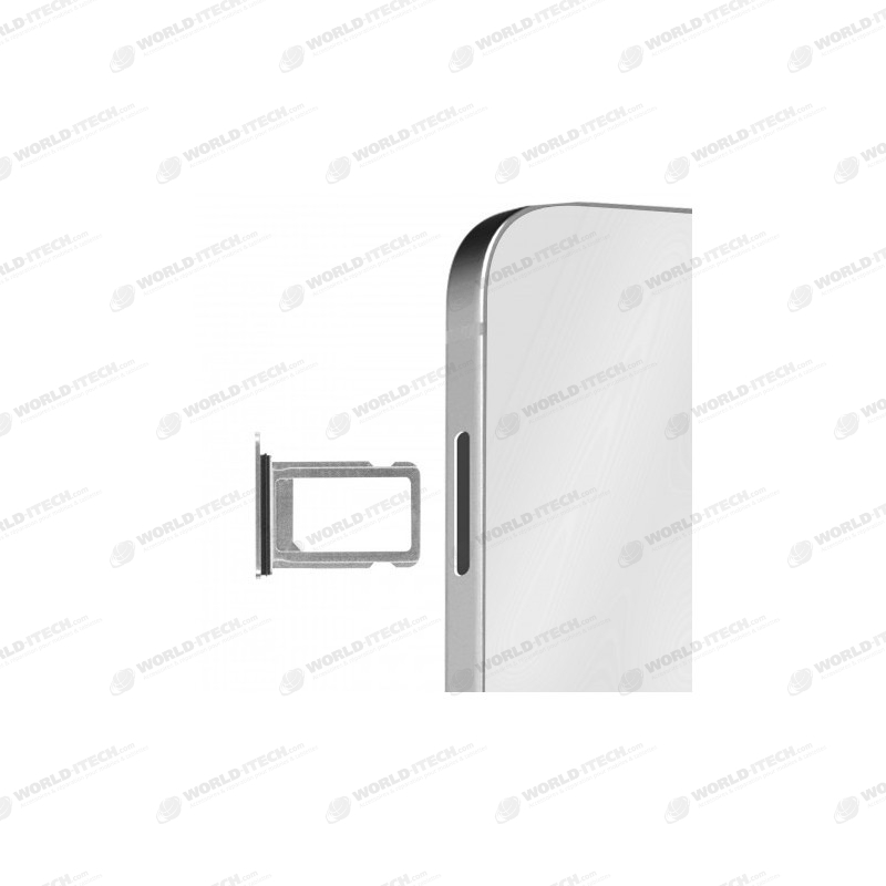 Tiroir Support Carte SIM couleur Argent Blanc iPhone 12 Mini