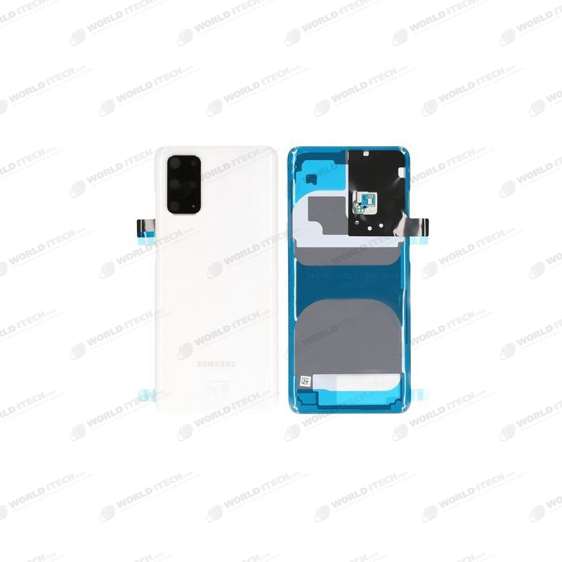 Vitre arrière blanc COMPATIBLE Samsung Galaxy S20 Plus G985 / G986