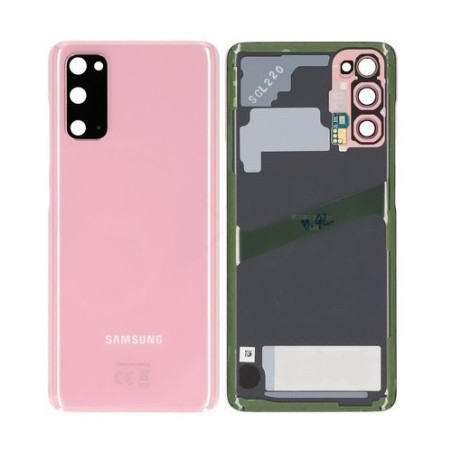 Vitre arrière Rose COMPATIBLE Samsung Galaxy S20 Plus G985 / G986