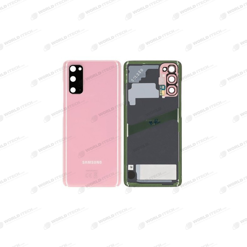 Vitre arrière Rose COMPATIBLE Samsung Galaxy S20 G980 / G981