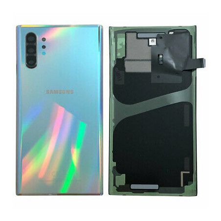 Vitre arrière argent aura glow COMPATIBLE Samsung Note 10+ SM-N975F