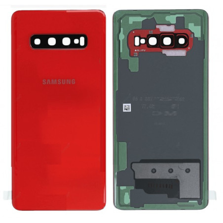 Vitre arrière rouge OFFICELLE Samsung Galaxy S10 plus SM-G975F GH82-18406H