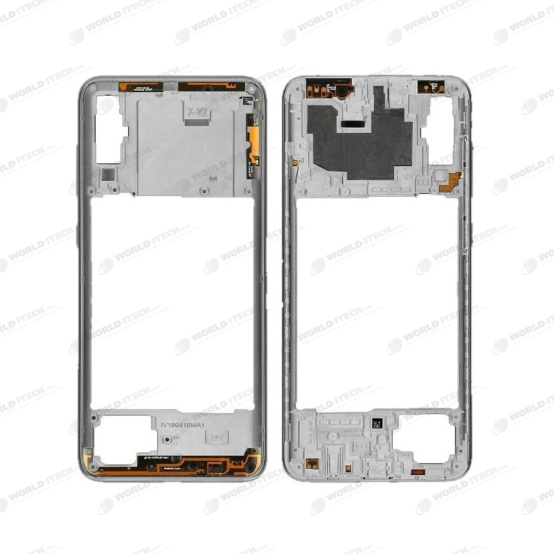 Chassis intermédiaire blanc argent OFFICIEL Samsung A70 SM-A705F 