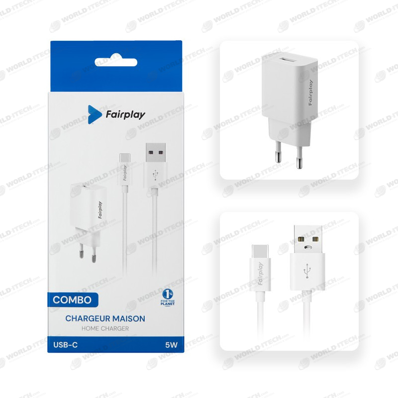 FAIRPLAY Charger Pack (5W) + USB-C Cable (1m)