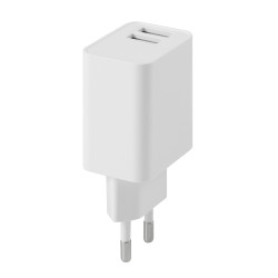 Achat Chargeur secteur double USB 12W Blanc en ligne