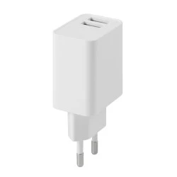 Achat Chargeur secteur double USB 12W Blanc en ligne